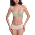 thumbnail image 4 of Strapless Bras for Large Breasts Ladies Strapless Gathering Invisible Bra Glossy Back Buckle Breast Seamless Bra Underwear Strapless Bra for Large Breasts, 4 of 9
