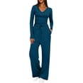 thumbnail image 2 of Soki Women's 2 Piece Sets Fall Outfits Long Sleeve Wide Leg Tracksuits Casual Lounge Set Matching Sets, 2 of 8