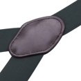 thumbnail image 3 of Buyless Fashion Bretelles Formelles pour Hommes en Sergé de Satin, Lot de 2 - Dos en Y Ajustable à 6 Pinces de 48 Pouces - Bout en Cuir de 1 1/4 Pouces, 3 of 7
