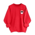 thumbnail image 1 of Lovzfmll Chandail à Manches Longues Décontracté Ample pour Femme avec Imprimé de Noël, Mode, Sans Capuche, Rouge, m, 1 of 6