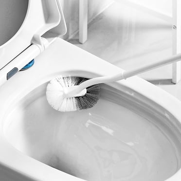 TopLLC Produits de Nettoyage, Brosse de Toilette à Poils en Plastique Kit de Nettoyage de Salle de Bain Brosse de Cuvette Moderne et Compacte Brosse de Toilette à Long Manche