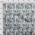 thumbnail image 2 of oneOone Tissu Popeline de Coton Imprimé Feuilles & Floral Ikat BTY 56 Pouces de Large, 2 of 4