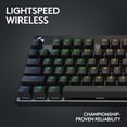 thumbnail image 3 of Logitech G PRO X 60 LIGHTSPEED, Clavier gaming sans fil, clavier mécanique ultra compact TKL 60% pour PC Windows, LIGHTSYNC RVB, touches PBT double couche, switchs linéaires GX optiques - Noir, 3 of 6