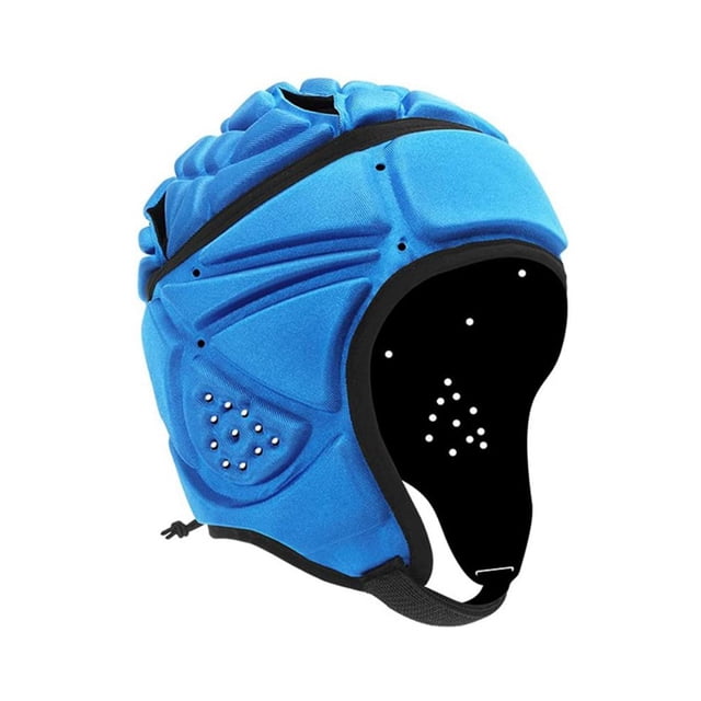YOPTOP Mult-Color Soft Rugby Helmet Headguard Headgear for Soccer Scrum Cap Soft Protective Helmet for Kids Adults 23”-25”,blue