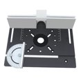 thumbnail image 2 of TFixol Adjustable Height Aluminum Alloy Router Table Insert Plate with Lifting Base, Black, 2-Piece Set (Plate + Base) for Woodworking, 2 of 6