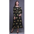 thumbnail image 2 of Bimba Ladies Printed Boho Gypsy Summer Smocked Maxi Long Beach Dress-XX-Large, 2 of 5