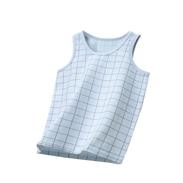 Posijego Girls Boys Tank Tops 2-12T Crew Neck Sleeveless Shirts Printed Summer Cotton Undershirts for Kids