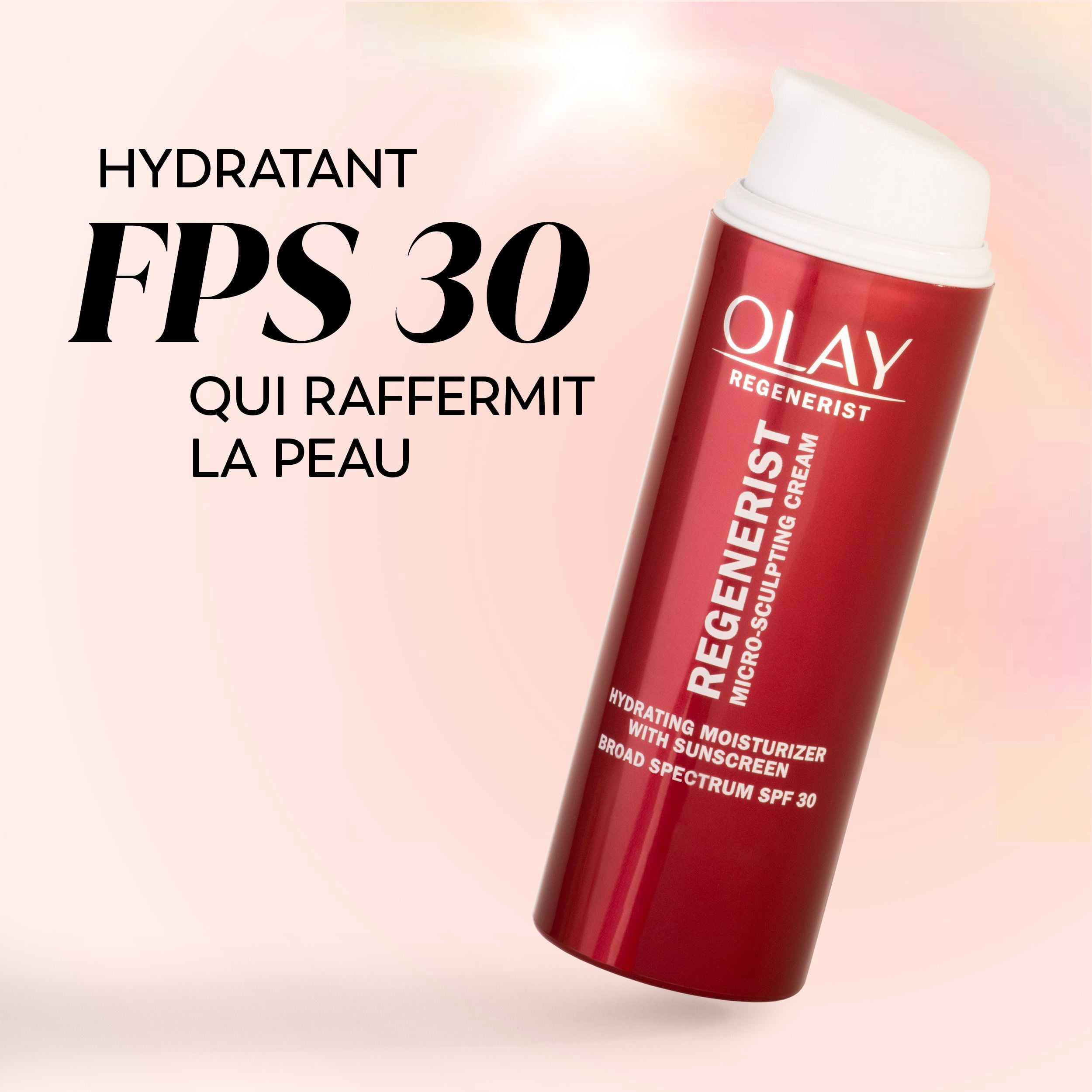 Crème Microsculptante Olay Regenerist Hydratant Pour Le Visage Anti-Âge avec Fps 30 À Large Spectre, Vitamine B3, 50 mL