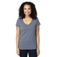 thumbnail image 1 of T-Shirt à Manches Courtes Col en V pour Femmes - Marine Chiné - TG, 1 of 3