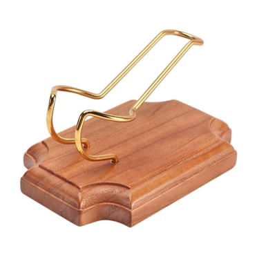Harpily 50 % de Réduction! Organisateur Support de Tuyau Support Simple/2/3/4/5 Support Créatif en Bois Massif Fait Main Excellente Décoration pour Table Ou Bureau