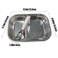 thumbnail image 3 of Aihimol Plateau d'Assiettes Compartimentées en Acier Inoxydable, Plat de Service Compact, Collation pour le Souper, Plats de Camping, 3 of 6
