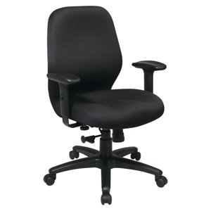Bras réglables en Tilt syncro de charbon à l'arrière Office chaise