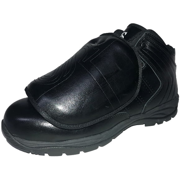 Smitty / BBS-PS1 / Chaussures de Baseball Professionnelles d'Arbitre à Semelle Plate Mi-Haute / Tout Noir (10.5)