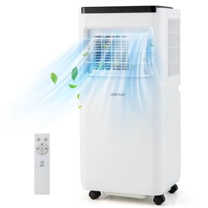 Costway 8000 BTU portatif Air Conditionneur Refroidit jusqu'à 250 Ftq avec ventilateur & Déshumidificateur 5000 BTU(8000BTU ASHRAE)