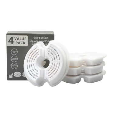 eccomum 4PCS Pet Fountain Filter Sponge Replacement Pet Fountain Foam Filter