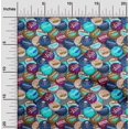 thumbnail image 2 of oneOone Tissu Popeline de Coton Bleu Rétro Bouteille Soda Cap Matériel de Robe Tissu Imprimé Tissu au Mètre 42 Pouces de Large-We, 2 of 5