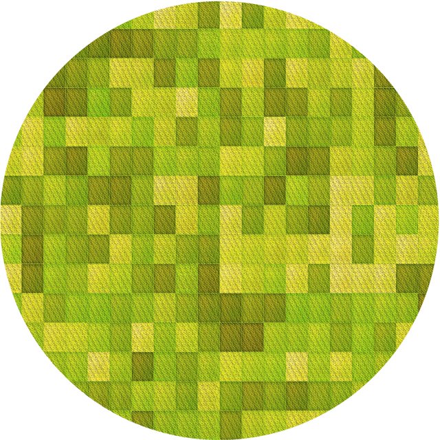 Ahgly Company Tapis d'Intérieur Lavables en Machine, Ronds, Transitionnels, Vert Pistache, 5' Ronds