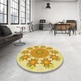 thumbnail image 4 of Ahgly Company Tapis de Zone Carré Orange Lavable en Machine, 4 Pieds Carré, 4 of 7