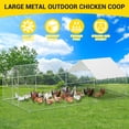 thumbnail image 3 of Poulailler en Métal Robuste à Entrée Piétonne – Toit en Flèche, Cage à Volaille en Acier Galvanisé, Housse Imperméable et Résistante aux UV, Enclos Extérieur Sécurisé pour Poules pour Cour Arrière Ou Ferme, 3 of 8