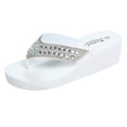 thumbnail image 2 of LSLJS Sandales d'Été à la Mode avec Strass, Sandales de Plage Compensées, Chaussures de Plage Décontractées pour Femmes, Pantoufles pour Femmes, 2 of 6