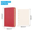 thumbnail image 2 of REGALWOVEN 6 Ring Binder Cover, 2 Pack A7 Leather Notebook Binder Loose Leaf Planner with 100 Sheets Paper, Red, 2 of 7