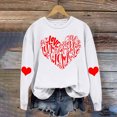 thumbnail image 1 of Meichang Sweat-Shirt Femme Saint-Valentin Graphique Cœur Amour Décontracté Col Rond Manches Longues Coupe Ample Saint-Valentin, 1 of 6