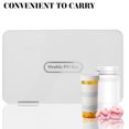 thumbnail image 3 of WRITWAA 1Set White Rectangular Abs Travel Pills Organizer Weekly Pill Organizer Travel 6.88X4.13X1.77in, 3 of 8