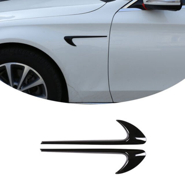 Glossy Black Side Wing Air Flow Intake Vent Trim Fender Fit For Mercedes forBenz