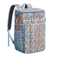 thumbnail image 1 of Floral Skull Pattern Backpack Cooler – Leakproof Insulated Cooler Bag with Gothic Wings, Snakes, and Fire Print for Outdoor Use, 1 of 3