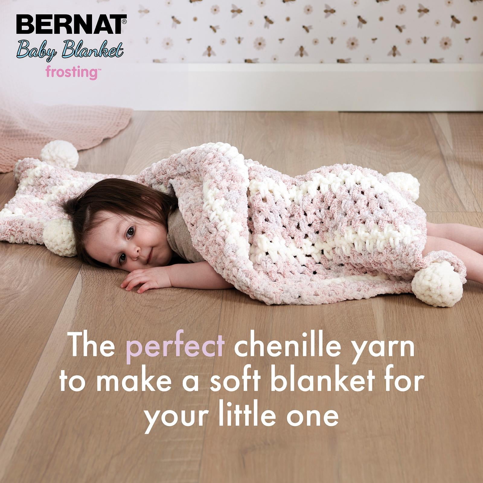 Bernat® Baby Blanket Frosting™ #6 Super Bulky Polyester Yarn, 10.5oz/300g 220 Yards