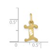 thumbnail image 2 of Diamond2Deal 10K Yellow Gold Solid Small Letter I Initial Charm Pendant for Women, 2 of 4