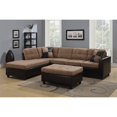 thumbnail image 3 of Coaster Mallory Faux Leather Ottoman in Tan and Chocolate, 3 of 3