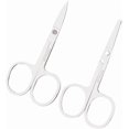thumbnail image 1 of LORJE Facial Hair Small Grooming Scissors - Eyebrow, Nose Hair, Eyelashes, Ear Trimming Kit- Curved and Rounded Safety Tip Clippers for Nose Hair Cutting, 1 of 6