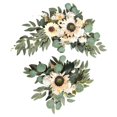 thumbnail image 2 of Abbracc 2 Pieces Artificial Wreath Artificial Floral Swag Simulation Garland Flower Swag I, 2 of 9