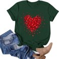 thumbnail image 1 of TIMIFIS T-Shirts à Manches Courtes de la Saint-Valentin pour Femmes Mode Décontractée Col Rond T-Shirt Imprimé Cœur d'Amour T-Shirt d'Été Ample Col Rond T-Shirts, 1 of 4
