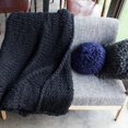 thumbnail image 1 of Thick Crochet Chunky Cable Knit Blanket Beautiful Handmade Cover Yarn Wool Bulky Bed Spread Throw For Home Decor, 1 of 7