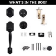 thumbnail image 4 of Front Door Lock Set with Handle, Traditional Keyed Handle Set, Easy to Install, for Home, Office, Hotel (Matte Black) - B-S122, 4 of 5