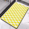 thumbnail image 3 of Stylish Long Bathroom Mat, Checkered Design (20x32 in): Non-Slip, Ultra Absorbent, Large Bath Rug, Soft Microfiber, Easy to Clean, Ideal for Bathroom, Bathtub, Hallway, 3 of 5