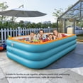 thumbnail image 4 of Inflatable Swimming Pool, 2.6m/8.5ft Foldable Large Size Kiddie Pool, Easy Set Up Kids Pool, Backyard, Outdoor Summer Water Party for Family, Bathing and Soaking, Pool for Kids, 4 of 7