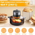 thumbnail image 3 of 2Pcs Air Fryer Silicone Pot avec Poignée 6.7" Air Fryer Doublure Résistant à la Chaleur Air Friteuse Panier en Silicone Cuisson Pan Air Fryer Accessoires Doublures, 3 of 10