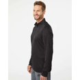 thumbnail image 2 of Lightweight Mélange Quarter-Zip Pullover, M, Collegiate Navy Melange, 2 of 4