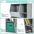 thumbnail image 2 of Costway Rangement pour Jouets pour Enfants, Casier, Armoire au Sol, Étagère, Organisateur avec 2 Paniers, Gris, 2 of 4