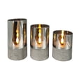 thumbnail image 2 of Mainstays Grey Rechargeable Flameless LED Pillar Candles,Various Sizes,3 pack, 2 of 6