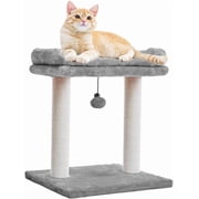 Cat Tree with Top Perch for Small and Medium Cats Removable Cover Natural Sisal Scratching Post and Dangling Ball for Indoor Cats