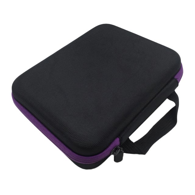 fastboy 63 Grid 1-3ML Essence Bottle Storage Bag Portable Essential Oil Pouch Zipper Case Air Humidifier Tote Bag Purple