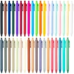 Ball Point Pens 30 Pack Pens Click Pens Retractable Ballpoint Pens Medium Point 1MM 5ml, Smooth Pens for Writing, School Supplies Gifts for Men Women for Journaling Note Taking Sketching