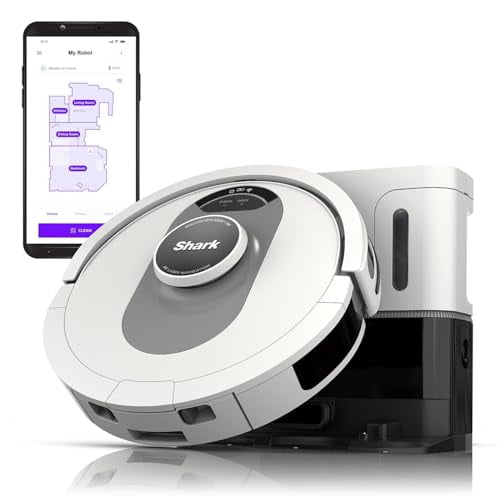 Shark AV2511AE AI Robot Vacuum with XL Self-Empty Base, Bagless, 60-Day Capacity, LIDAR Navigation, Home Mapping, Silver &amp; Black