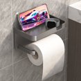 thumbnail image 2 of Birdeem Toilet Paper Bracket Wall Mounted Oppose Rust Plastic Self-Adhesive Toilet Paper Bracket, 2 of 12