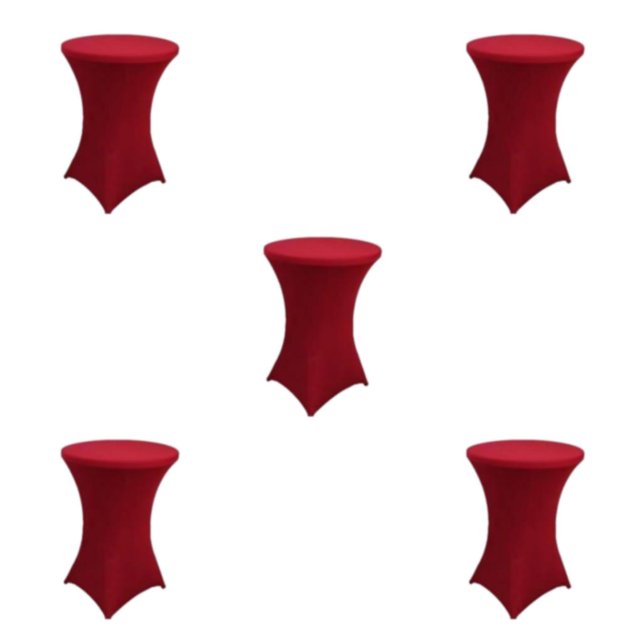 ZheElen Nappe Ronde Extensible Facile d'Entretien Polyvalente et Écologique Rouge 5ensemble