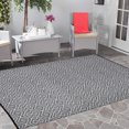 thumbnail image 2 of Erbanica Tapis en Plastique Réversible 6 Pieds x 9 Pieds Intérieur Extérieur Noir Blanc Mirage, 2 of 5